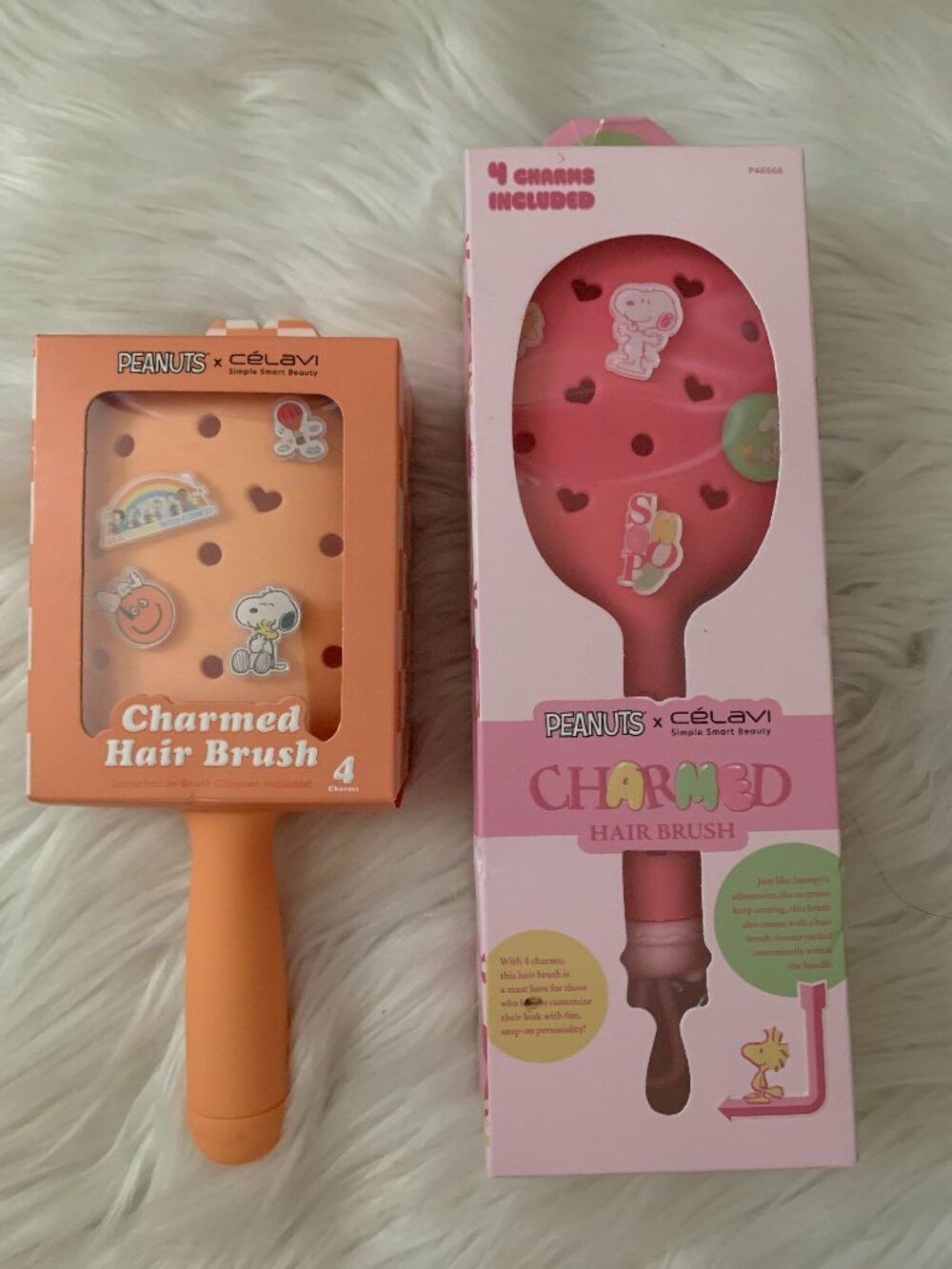 PEANUTS Snoopy Charmed Hair Brush Set (2 Hair Brushes)